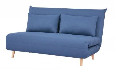 ספה נפתחת למיטה זוגית 141 ס"מ דגם Aubrey בד אריג כחול מסדרת Pico