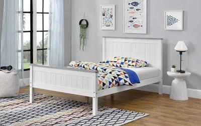 מיטת נוער (מיטה ברוחב וחצי) מעץ מלא המעוצבת בסגנון קלאסי ומתאימה למזרן 120/190, דגם ליטל