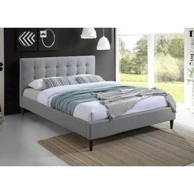 מיטת רחבה 120x190 מרופדת בד עם ראש מיטה מעוצב דגם ארט