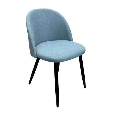 רביעיית כסאות מרופדים בד לפינת אוכל בגוון כחול דגם טומי