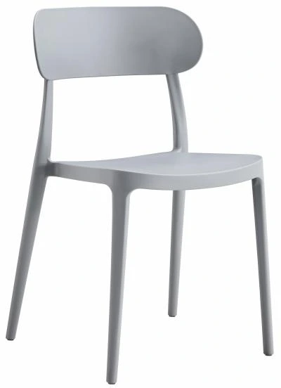 רביעיית כיסאות נערמים מפלסטיק דגם Aloe אפור X4