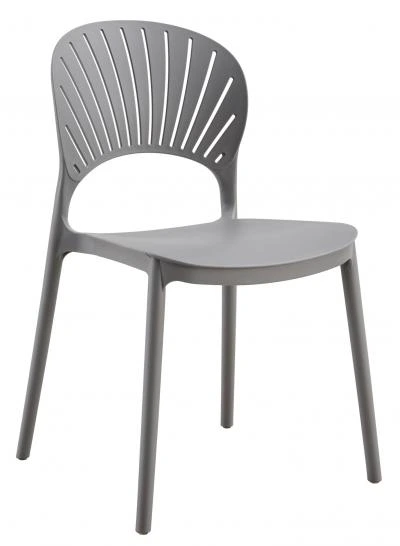 רביעיית כיסאות נערמים מפלסטיק דגם Acania אפור X4