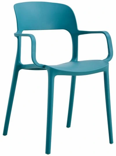 רביעיית כיסאות נערמים מפלסטיק עם ידיות דגם Betty כחול X4