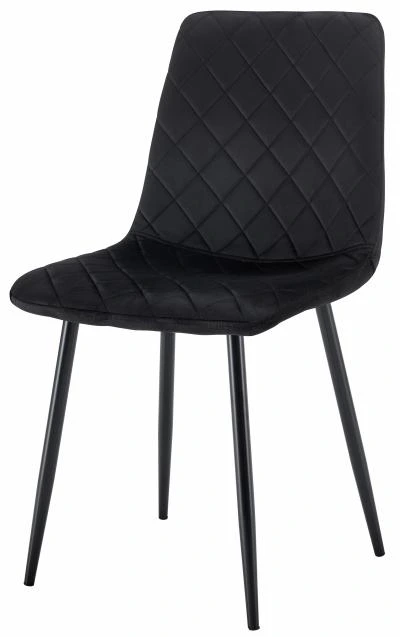 רביעיית כיסאות דגם Scott בד קטיפה שחור X4 