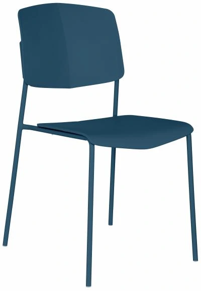 רביעיית כיסאות נערמים מדגם Doris כחול X4