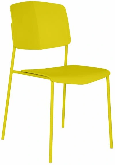 רביעיית כיסאות נערמים מדגם Doris צהוב X4