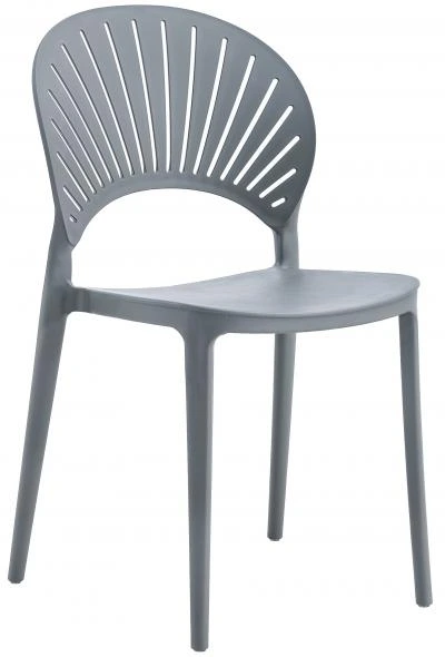 רביעיית כיסאות נערמים מפלסטיק דגם Acania אפור