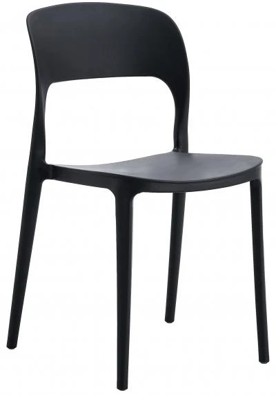 רביעיית כיסאות נערמים מפלסטיק דגם Lisa  שחור X4