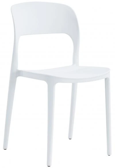 רביעיית כיסאות נערמים מפלסטיק דגם Lisa  לבן X4